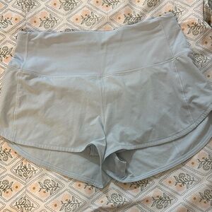 lululemon athletica Pale Blue High-Rise Running Shorts